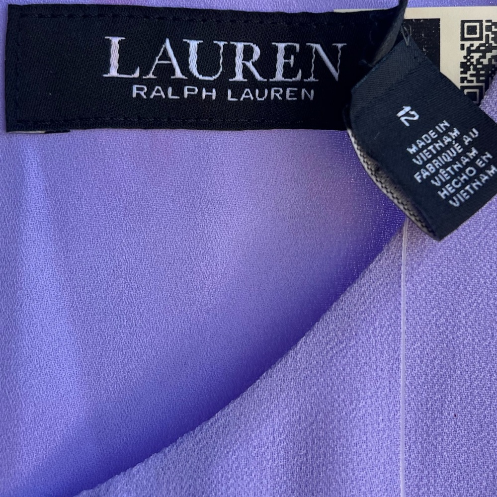 Lauren Ralph Lauren Lavender Tiered Sleeveless Mini Dress - Picture 7 of 10